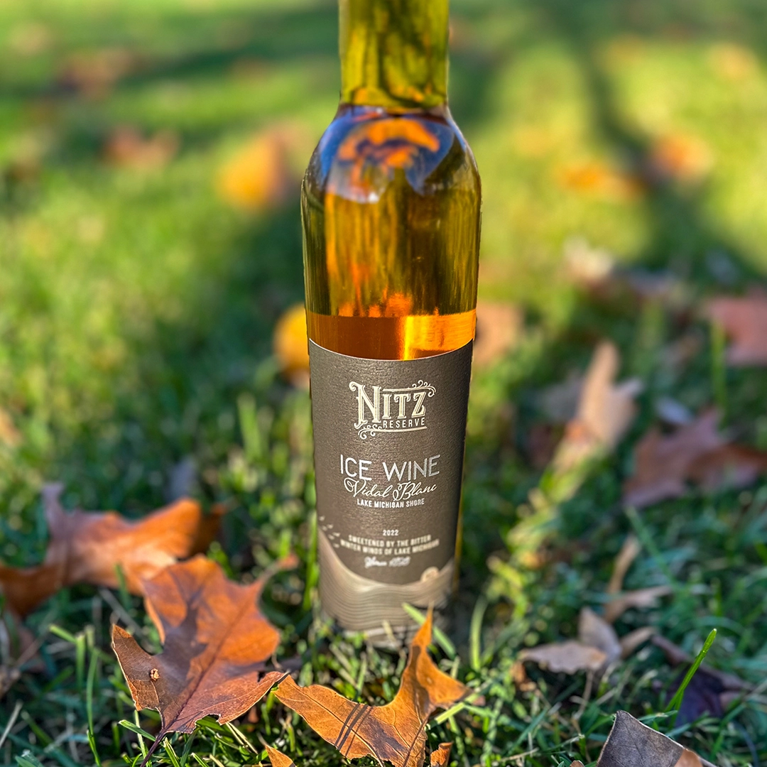 Bottle of Ice Wine in the Fall.